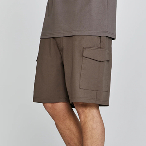 Printemps été nouveau jogger à la mode pour hommes vêtements décontractés d'été 100% coton sergé court avec poches cargo shorts de jogging pour hommes - Product Image 1