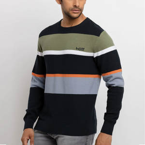 Latest Design Round Neck Collar Men Sweaters Best Selling Custom <b>Polyester</b> <b>Fabric</b> Made Men Sweaters - Product Image 3