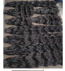 613 Rubio ondulado crudo indio cutícula alineada cabello Remy suave color natural fabricado por origen indio en estilo de onda de agua - Product Image 2