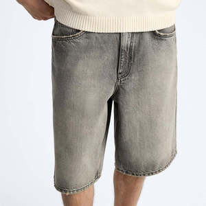 <b>Baggy</b> Denim <b>Shorts</b> for <b>Men</b> Hot Summer Boyfriend Jeans Jorts Printed Pattern Pocket Knitted High Street - Product Image 5