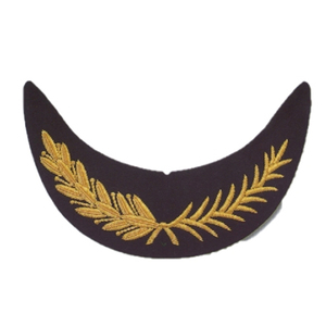 Customized Embroidered Peaks for <b>Officer</b> Peak Caps Hand Embroidered Golden Peaks - Product Image 5