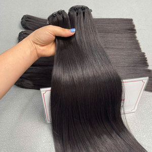 Extensions de cheveux naturels lisses non traités de qualité supérieure, prix de gros, 100% cheveux humains, mèches - Product Image 6