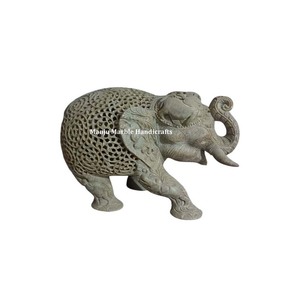 Escultura de animal tallada de esteatita de diseño clásico superior con diseño pulido natural para artículos de decoración del hogar - Product Image 1