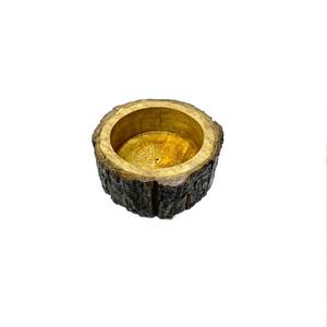 Bandeja de madera Bandeja redonda estándar Producto de Venta caliente Cuenco decorativo de madera de mango con corteza de árbol Hecho EN LA India - Product Image 1
