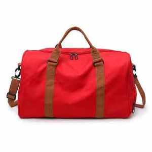 Women's Luxury Canvas Travel <b>Duffle</b> <b>Bag</b> <b>Leather</b> Shoulder Strap Weekender Overnight Gym Sports Tote Featuring Shoe Compartment - Product Image 1