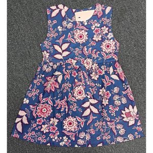 Robe décontractée pour filles, sans manches, imprimé floral, nœud à la taille, style princesse, 100% coton, confortable pour tous les jours, vêtements pour enfants - Product Image 4