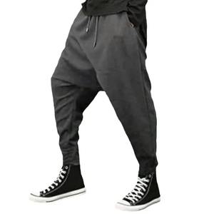 Pantalones informales para hombre Estilo americano Seda helada Ropa de trabajo de secado rápido High Street Trendy Drop Crotch Pants Pantalón grande con forro de entrepierna - Product Image 1