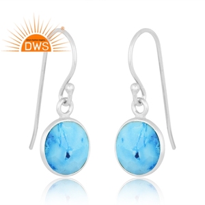 Pendiente colgante de piedras preciosas turquesa de plata de ley superventas, joyería personalizada para mujer, regalo para ella - Product Image 1