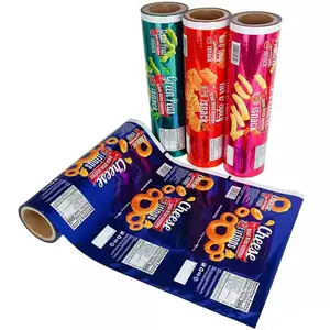 Customized Plastic PE PET Laminated Film Packaging Roll Film For Chips Candy Puffed Foods Roll Film