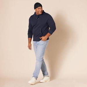 Pull à capuche décontracté pour homme, style pull, en tissu tricoté polyester/coton, grande taille, coupe régulière, collection hiver du fabricant - Product Image 3