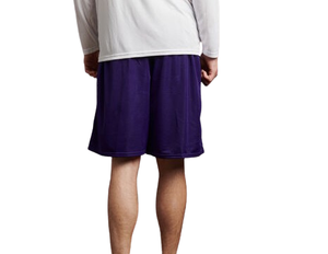 Shorts de bain pour hommes en polyester de haute qualité, taille mi-haute, respirants, séchage rapide, personnalisables, en maille unie, pour le sport et le basketball - Product Image 3