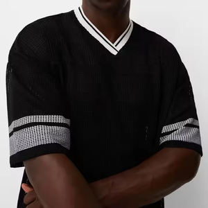 Camisetas Formales de Malla con Cuello en V para Hombre, Impresión Personalizada OEM, Ecológicas, Antiarrugas, Serigrafía, Tallas y Colores Personalizados - Product Image 2