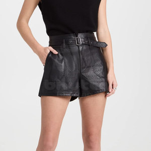 Shorts de Cuero para Mujer, Personalizados, Teñidos, Impermeables, de Poliéster, a la Moda, Casuales, Transpirables - Product Image 5
