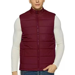 Nouvelle arrivée de veste en duvet personnalisée veste chaude à bulles d'hiver veste en gros de veste bouffante sans manches de grande taille pour hommes - Product Image 1