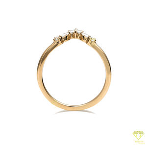 Juego de 2 anillos cultivados en laboratorio para mujer, corte redondo, Boda nupcial y joyería de compromiso de diamante Simple - Product Image 5