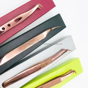 Golden Gold Professional Precision Anti-Static Eyelash Extension Tweezers Stainless Steel Beauty <b>Tool</b> for 12-14cm Lash - Product Image 5