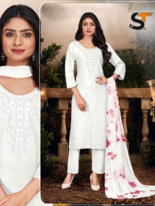 Vêtements indiens ethniques modernes pour femmes ensemble Kurti en tissu de rayonne pour les fêtes et les fêtes options de grossiste indien - Product Image 3