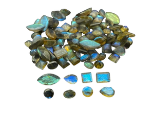 Lot de pierres précieuses en labradorite naturelle, formes variées, taille libre, 8*10-10*14 MM, 100 CT, pierres précieuses en labradorite pour la fabrication de bijoux - Product Image 2