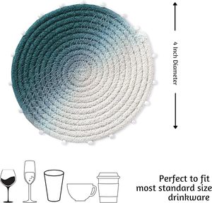 Best Theme Design Cotton Rope <b>Table</b> <b>Coaster</b> Best for Parties and Other Functions Tableware Decorative Beast Design <b>Coaster</b> - Product Image 6