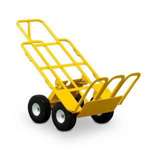Carretilla de Mano de Hierro Fundido de Alta Resistencia con Ruedas Traseras Plegables, Capacidad de 450 kg, Diseño de Plataforma de Cuatro Ruedas - Product Image 3