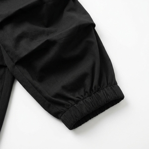 Pantalon Harem Noir Taille Haute Ample Coupe Ballon avec Chevilles Élastiques Style Décontracté Streetwear Femme - Product Image 4