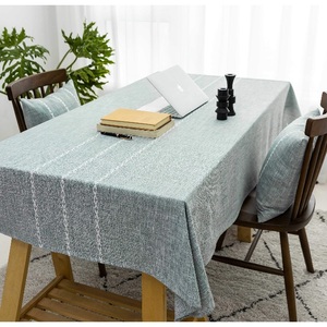 <b>Linen</b> GOTS Certified Yellow Green Solid Square Tablecloth Customized Waterproof Disposable Banquet Party Wedding - Product Image 5