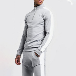Vêtements d'hiver populaires pour hommes, service de conception personnalisée OEM, vêtements de sport, survêtement d'entraînement, ensemble décontracté à cordon de serrage en deux pièces, 100% coton - Product Image 5