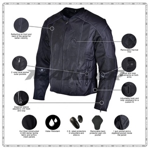 Chaqueta de Motocicleta Personalizada de Diseño Moderno para Hombre, Cómoda, con Protección Textil, Chaqueta de Verano para Moto - Product Image 6
