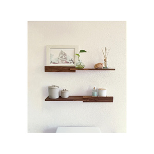 Étagère flottante en bois dur, étagères murales réversibles modernes, étagères murales personnalisées, - Product Image 4