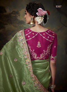 Sari de seda suave de diseñador paquistaní indio hermosa Patola estilo tradicional ropa de fiesta de boda vestido de novia de estilo tradicional - Product Image 2