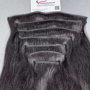 Venta de viernes negro Extensión de cabello vietnamita Clip de TA Viet Nam Sin enredos Sin caída de cabello Listo para enviar Genius Weft - Product Image 1