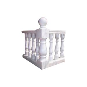Barandilla de escalera de mármol blanco, balaustre de mármol de piedra blanca vintage, balaustre de mármol hecho a mano - Product Image 1