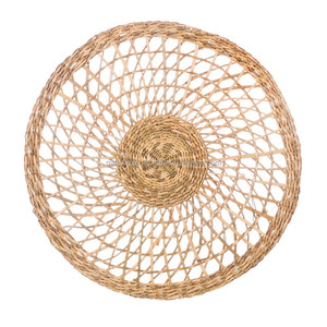 Moderno redondo ratán algas marinas agua Jacinto tejido manteles utensilios de cocina esteras y almohadillas para mesa de comedor al por mayor - Product Image 3