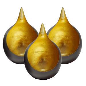 Lot de 2 bougeoirs en T en métal de forme hexagonale pour la décoration du salon Bougeoir en T de luxe fini or - Product Image 4