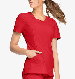Uniformes médicos personalizados de fábrica directos para mujeres con curvas uniformes de enfermería conjuntos de bata de laboratorio Spandex/Material de poliéster Hospital - Product Image 1