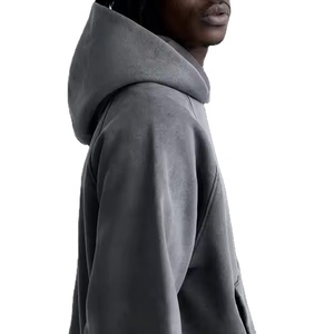 Fabricant de sweats à capuche vintage lourds délavés à l'acide à manches raglan surdimensionnées Boxy Stone Washed sweats à capuche personnalisés pour hommes - Product Image 3