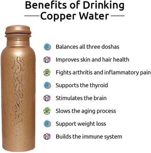 Bouteille d'eau en cuivre haute durabilité avec logo personnalisé disponible à la quantité en vrac bouteilles d'eau Drinkware - Product Image 5