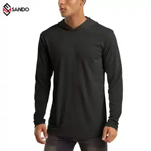 men's short sleeve t shirt with hood design suede t-shirt cheap wholesale from factory