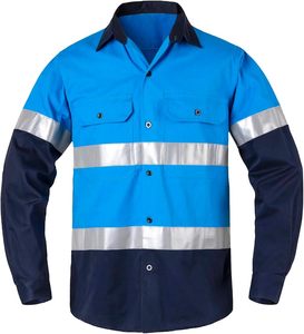 Camisetas de Trabajo de Alta Visibilidad con Reflectante, Impresión de Logotipo Personalizada, Manga Larga, Ropa de Seguridad Reflectante, Camisetas de Trabajo 100% Algodón - Product Image 2