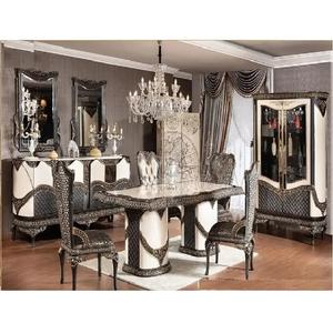 Ensemble de meubles de salle à manger de Style moderne, ensemble de Table à manger en bois artisanal à vendre, ensemble de salle à manger en métal sculpté à la main - Product Image 1