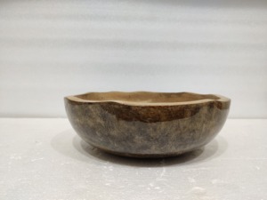 ชามใส่ผลไม้แห้งทำจากเรซินเนื้อแข็งทำจากไม้อาคาเซียสีน้ำตาลสวยงามชามใส่ซุปข้าวสีน้ำตาล - Product Image 3