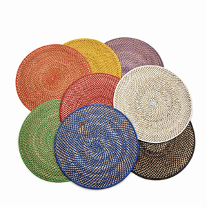 Wholesale Handicraft 100% Eco-friendly Rattan Bohemian Style <b>Round</b> <b>Placemat</b> Natural Color Handmade Vietnam Lavihexco LVWP-28023 - Product Image 5