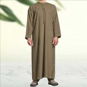 Vente en gros de vêtements islamiques pour hommes thobe doux du Moyen-Orient de haute qualité Robes Style modeste pour adultes grande taille XS - Product Image 4