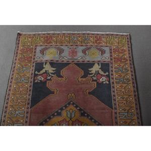 0.3x9.6 ft Turkish Vintage Rug, <b>Runner</b> Rug, <b>Red</b> Persian Rug - Product Image 4