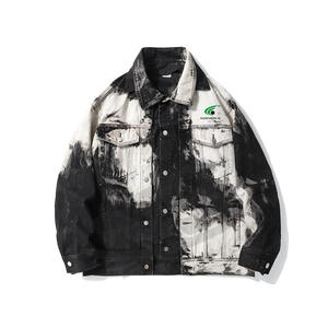 Veste en jean durable de couleur unie pour hommes Service OEM personnalisé Nouvelles vestes en jean d'hiver avec col rabattu Streetwear élégant - Product Image 1