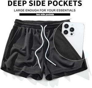 Pantalones cortos de verano de poliéster 100% listos para enviar para hombre, pantalones cortos deportivos informales con logotipo personalizado, pantalones cortos de malla, tela peinada - Product Image 2