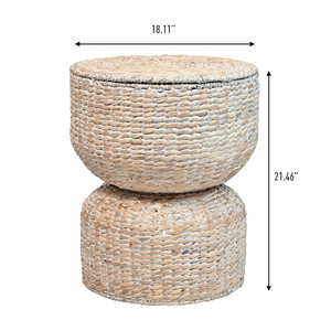 Water Hyacinth Rattan Side <b>Table</b> Eco-Friendly Coffee <b>Table</b> Lid Customized Color <b>Home</b> Furniture Living Room <b>Home</b> Office Vietnam - Product Image 2