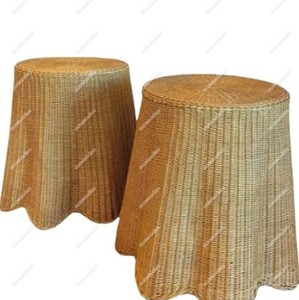Eco-friendly Wicker Natura Rattan Side Table Unique Design Stool Wicker Rattan Side Table Sofa <b>Set</b> Furniture Bone Inlay Console - Product Image 1