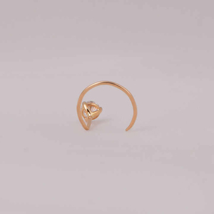 Conception minimale impressionnante 0.20 CT coupe ronde diamant cultivé en laboratoire 14KT épingle à nez en or massif faisant des bijoux spéciaux pour les enfants - Product Image 3