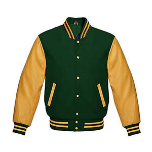 Chaqueta universitaria retro personalizada para hombre, prendas de vestir exteriores atléticas de lana cálidas y cómodas con estilo, impermeables, reversibles para Otoño e Invierno - Product Image 1